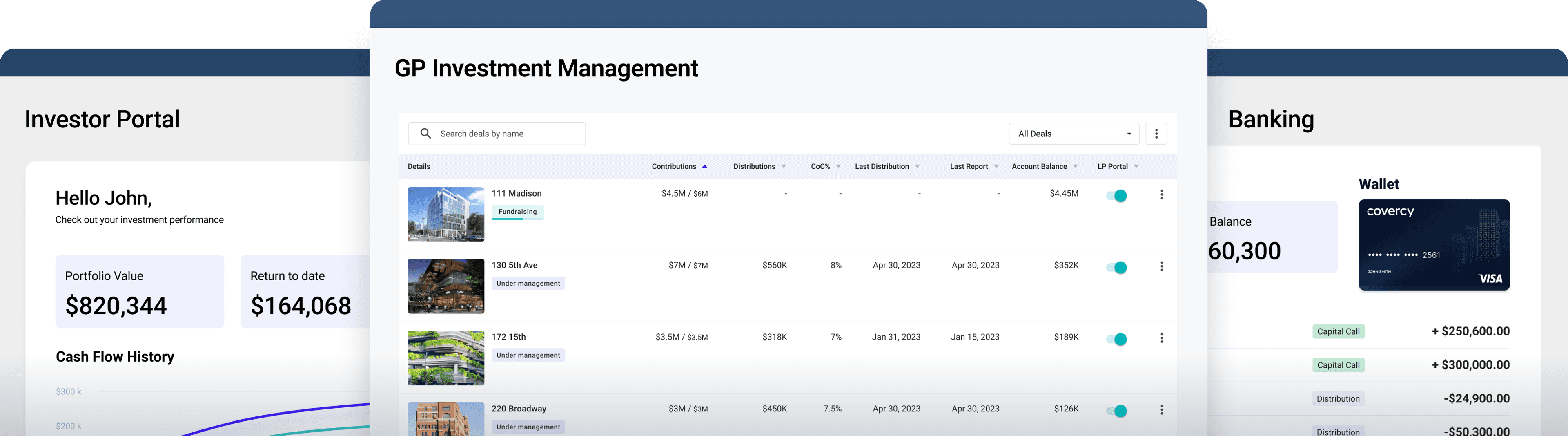 commercial real estate syndication software - covercy's free investment management tool