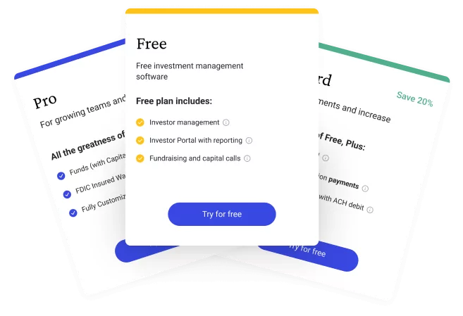 investor management pricing